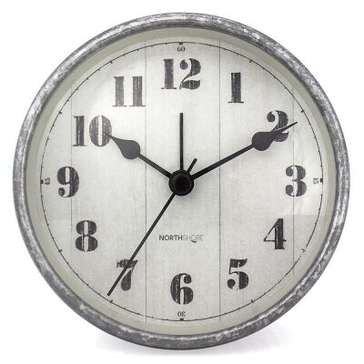 Northshore Bossa Alarm Clock, Antique Silver