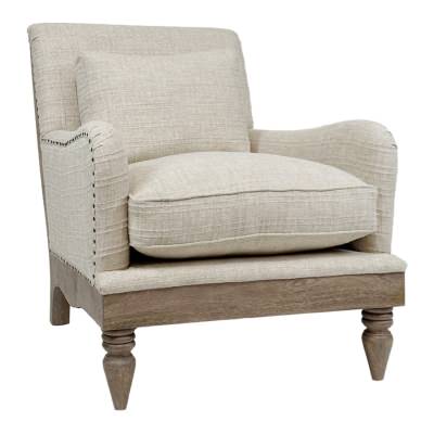 Hampshire Winchester Cotton Fabric Armchair, Oatmeal