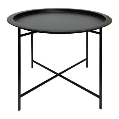 Lochview Iron Round Tray Top Side Table