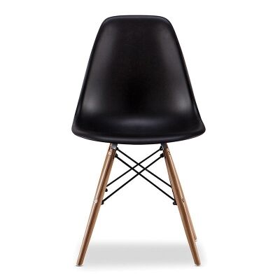 Replica Eames DSW Side Chair, Black