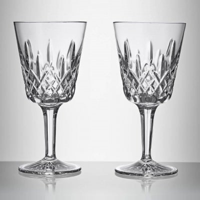 Waterford Lismore Crystal Goblet Glass, Set of 2