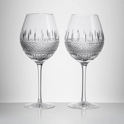 Waterford Mastercraft Irish Lace Crystal Red Wine Glass, Set of 2