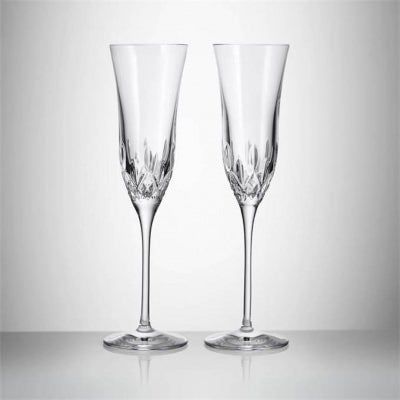 Waterford Lismore Essence Crystal Flute Glass 230ml, Set of 2