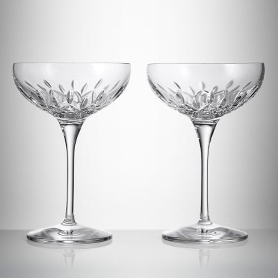 Waterford Lismore Essence Crystal Champagne Coupe Glass, Set of 2