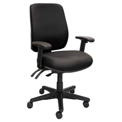 Buro Roma Fabric Office Chair with Arms, High Back, Black