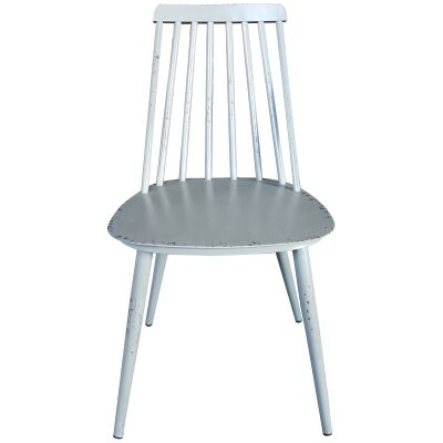 Forster Commercial Grade Aluminium Indoor / Outdoor Dining Chair, Set of 2, Rustic Grey