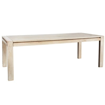 Selby Mango Wood Dining Table, 220cm, White Wash