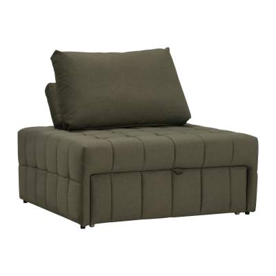 Monte Mohair Fabric Pull-out Sofa Bed, Single, Leaf Green