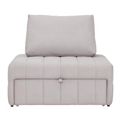 Monte Mohair Fabric Pull-out Sofa Bed, Single, Grey Mist