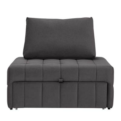 Monte Mohair Fabric Pull-out Sofa Bed, Single, Dark Grey