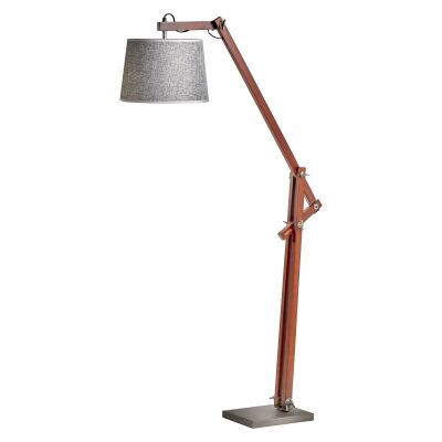 Lisbon Timber Frame Adjustable Floor Lamp