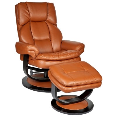 Andrew PU Leather Lounge Armchair & Footrest Set