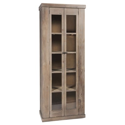Grayson Recycled Pine Timber 2 Door Display Cabinet