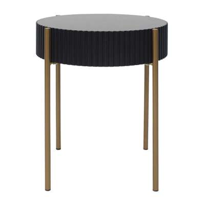 Glassaugh Wood & Metal Round Side Table