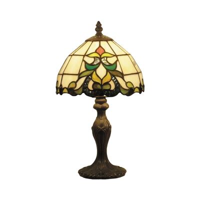 Zara Tiffany Style Stained Glass Table Lamp, Extra Small