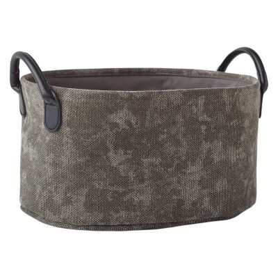 Aquanova Olav Fabric Storage Basket, Silver Grey