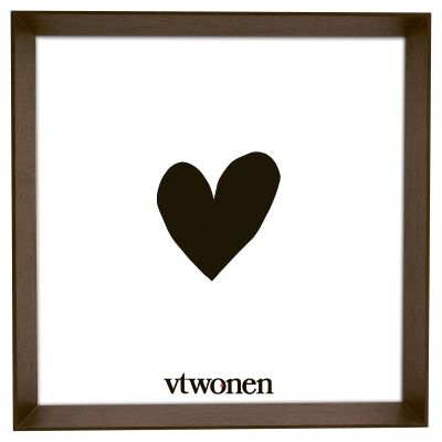 VTWonen Scarlo Wooden Square Photo Frame, Small, Dark Brown