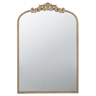 Jinx Metal Frame Wall Mirror, 92cm, Antique Gold