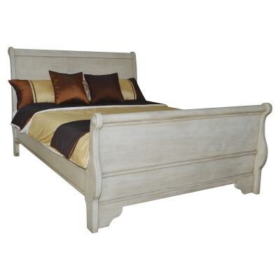 Dallington Boxwood Timber Sleigh Bed, Queen