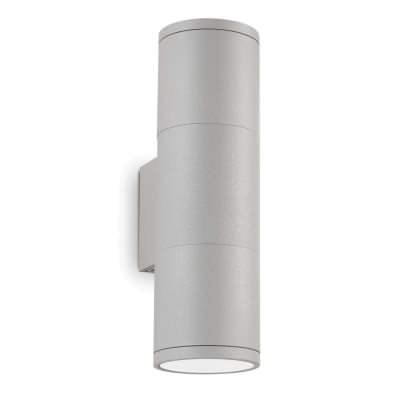 Gun IP44 Exterior Up / Down Wall Light, Small, Grey