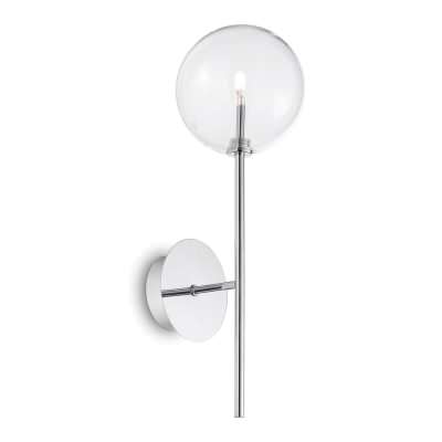 Equinoxe Metal & Glass Wall Light, Chrome