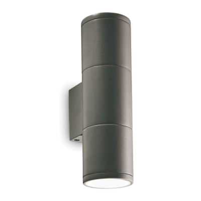 Gun IP44 Exterior Up / Down Wall Light, Small, Anthracite