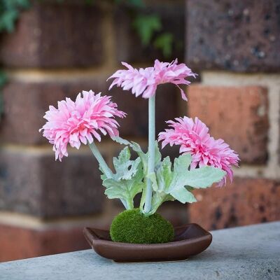Set of 4 Artificial Table Daisies - Pink