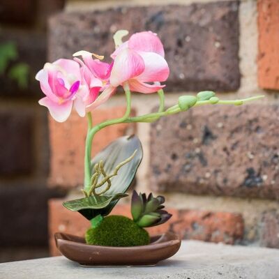 Set of 4 Artificial Table Orchids - Pink
