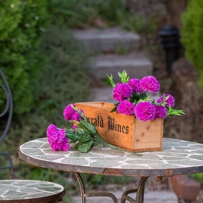 Set of 2 Artificial Carnations Bunches - Purple