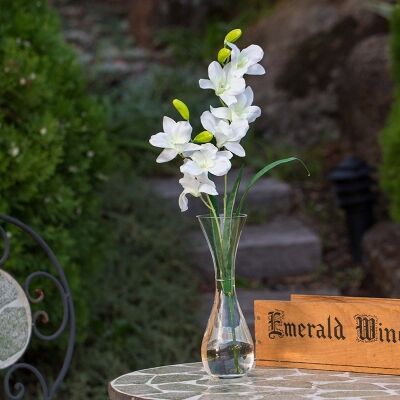Set of 4 Small Artificial Ocean Orchid - White