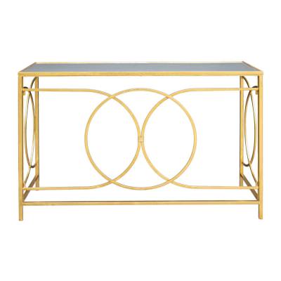 Tarrel Mirror Topped Iron Console Table, 120cm