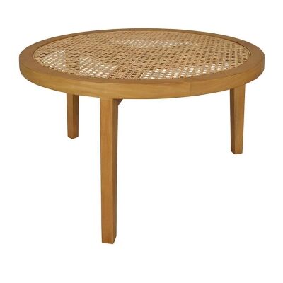 Seabrook Bayur Wood & Rattan Round Coffee Table, 75cm