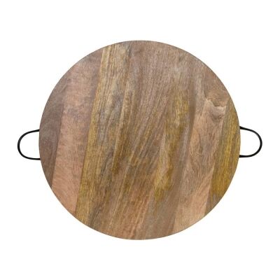 Bailey Round Timber Serving Board, 70cm
