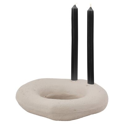 VTWonen Ecomix Recycled Paper Candle Holder, Large, Sand