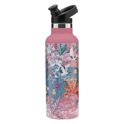Pip Studio Garden Metal Angie Water Bottle, 600ml, Pink