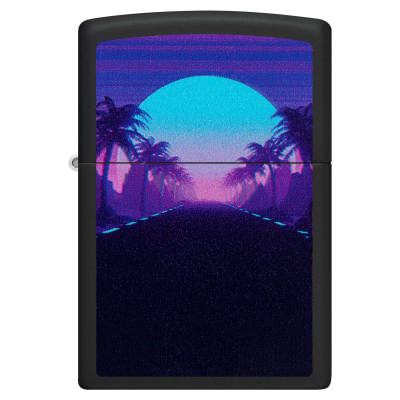 Zippo Windproof Lighter, Sunset Design