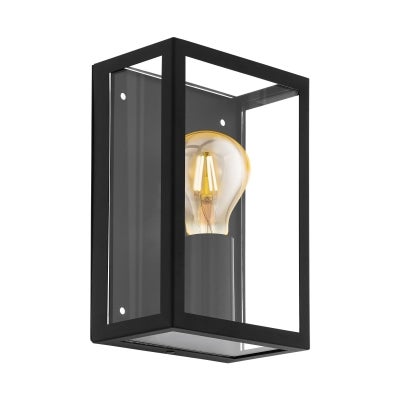 Alamonte IP44 Metal & Glass Indoor / Outdoor Wall Lantern, 1 Light