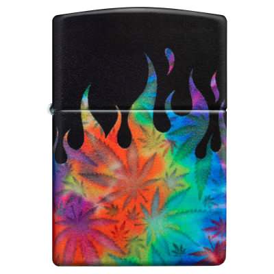 Zippo Windproof Lighter, Cannabis Design