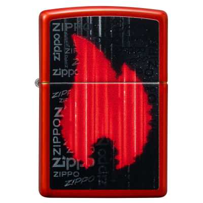 Zippo Windproof Lighter, Red Flame Design