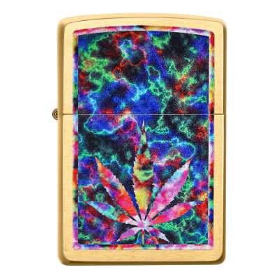 Zippo Windproof Lighter, Leaf Design