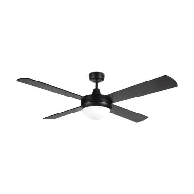 Tempest II AC Ceiling Fan with Light, 132cm/52'', Black