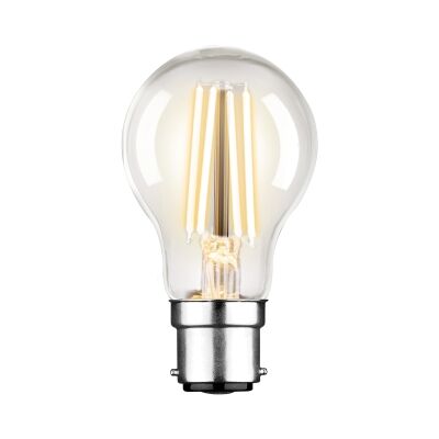 Mercator A60 Dimmable LED Filament Bulb, B22, 7.5W, 2700K, Clear