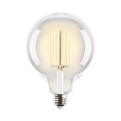 Mercator G125 Dimmable LED Filament Bulb, E27, 7.5W, 2700K, Clear