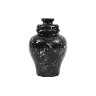 Elysian Marble Cremation Urn, Type A, Small, Black