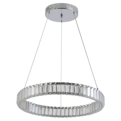 Eon Metal & Glass LED Single Ring Pendant Light, CCT