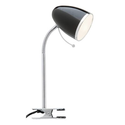 Sara Metal Clamp Desk Lamp, Black