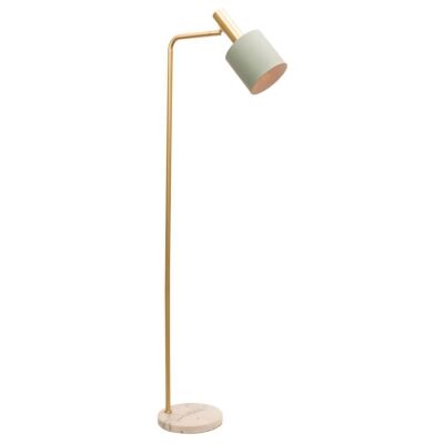 Addison Metal Floor Lamp, Jade / Brass