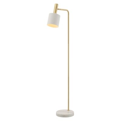 Addison Metal Floor Lamp, White / Brass