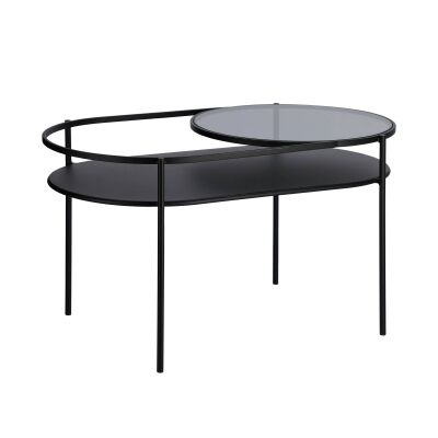 Mallorca Iron & Glass Oval Coffee Table, 80cm