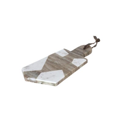 Buxaus Marble Paddle Serving Board, 13x30cm